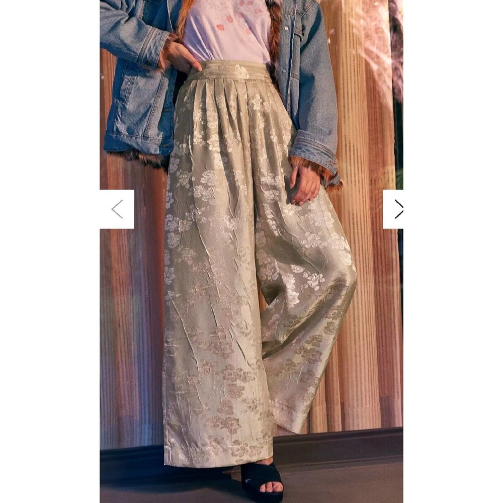 Urban Outfitters Cream Wide Leg Pants